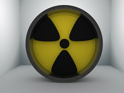 Radioactive Sign 3d active c4d nuclear radio sign