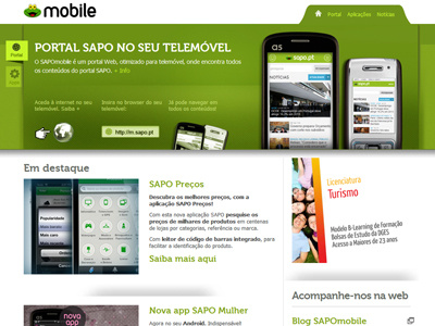 SAPO mobile sapo webdesign