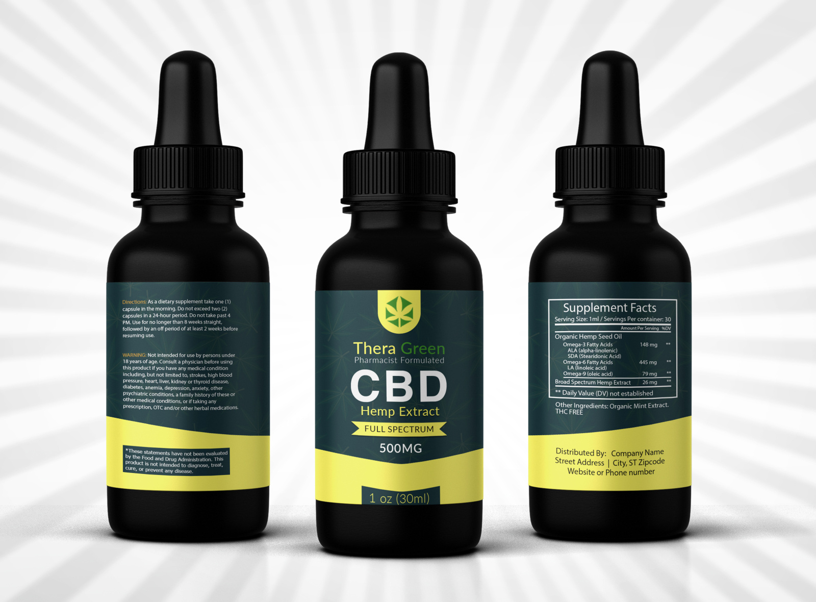 modern cbd label design by Md. Sabbir Hossain on Dribbble