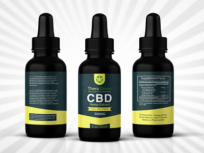 modern cbd label design