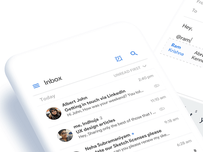 A new Gmail app concept gmail inbox redesign ui design ux design website