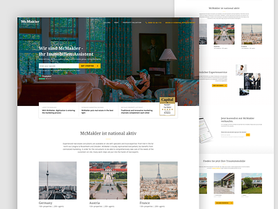 Website concept branding concept design homepage real estate redesign ui website