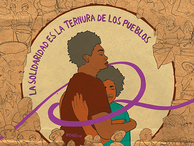 Solidary is the tenderness of the people ecuador feminism feminist art hugh illustration latam latino solidarity