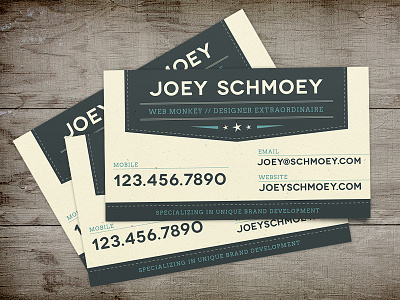 Retro Business Card business card calling card create design how to retro tutorial vintage