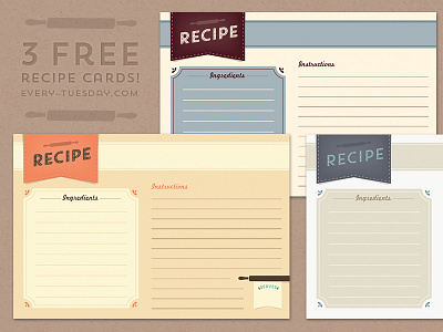 Free Recipe Card Printable baking cooking every tuesday food free freebie freebies printable recipe recipe card recipe cards stationery