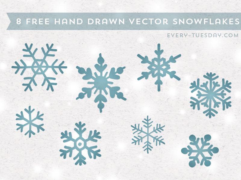 8 Free Vector Snowflakes by Teela Cunningham on Dribbble