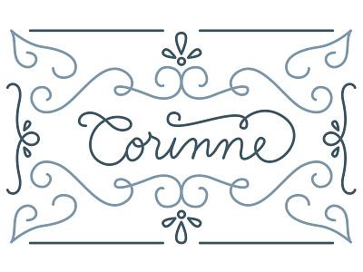 Corinne Lettering birthday decorative drawn flourish flourishes hand drawn hand lettering lettering monoweight swirl swirls uniform