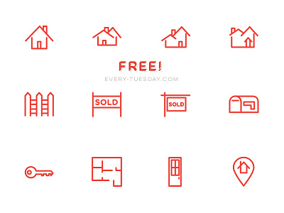 Free Real Estate Vector Icon Set ai eps free freebie home house icon icons real estate vector