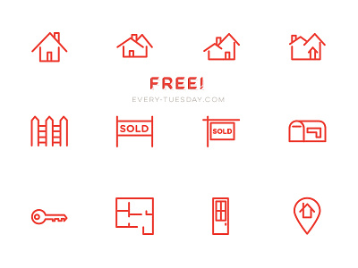 Free Real Estate Vector Icon Set