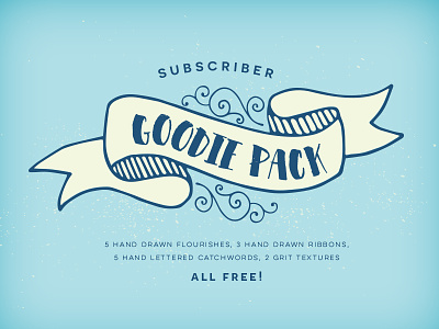 Free Subscriber Goodie Pack catchwords decorative flourishes free freebie freebies grit hand drawn hand lettered ribbons texture textures