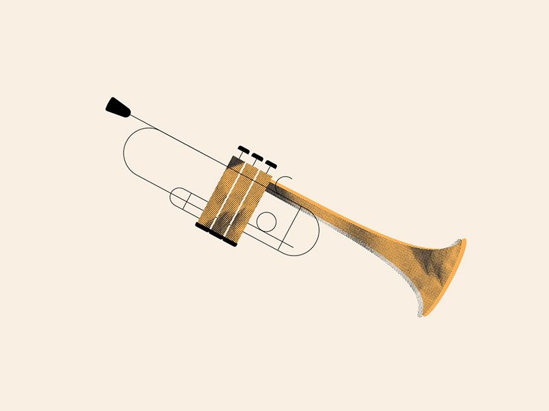 trumpet. affinity instrument minimal music trumpet