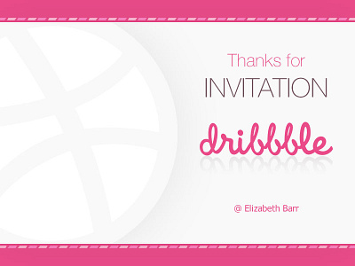 Dribbble Invitation dribbble invitation invite thank you thanks