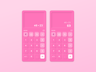 Daily UI Challenge 004 - Calculator calculator mobile ui neomorphism ui