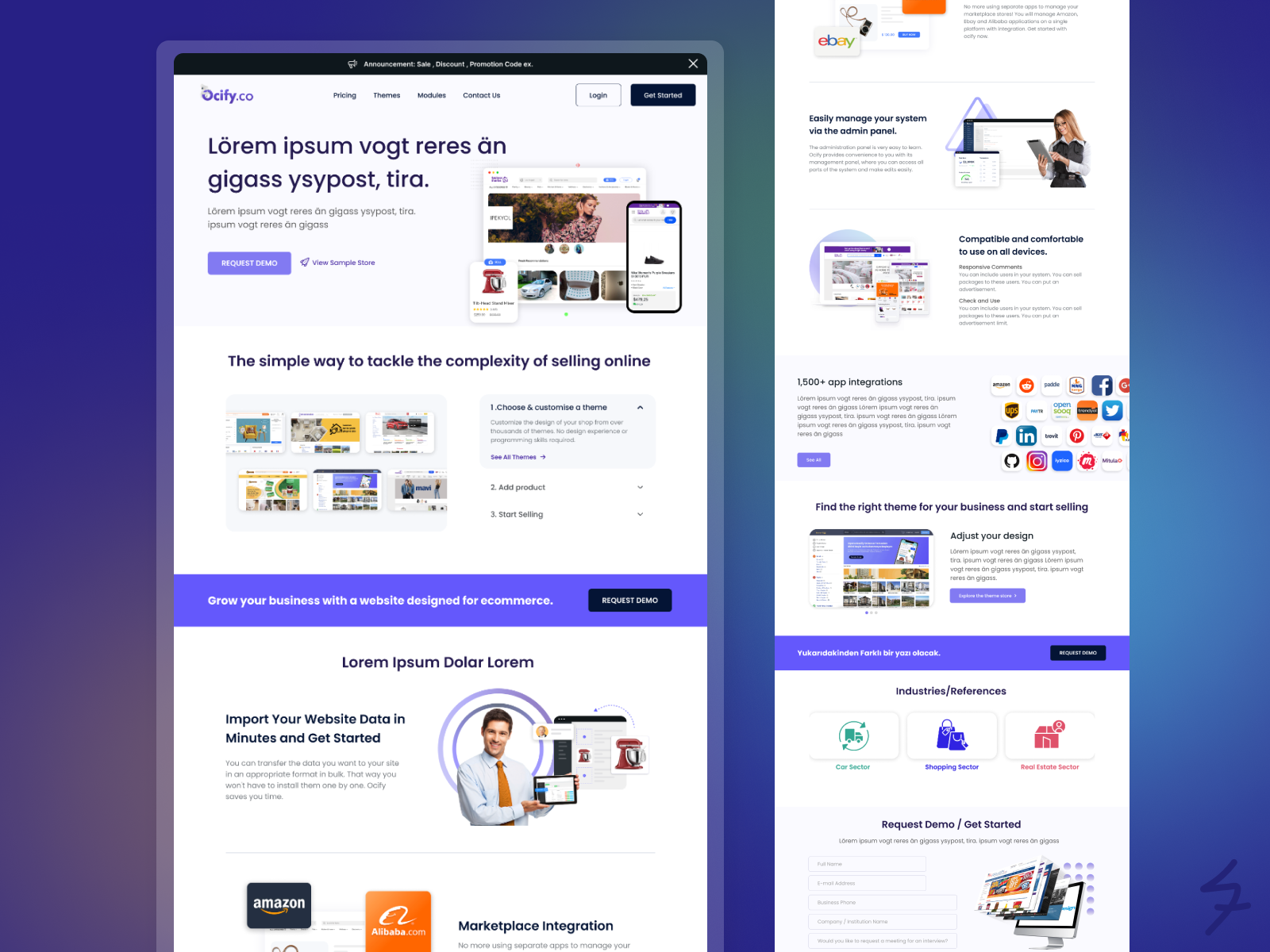 Marketplace - Classified Landing Page Website UI Design by Süeda Turgut ...