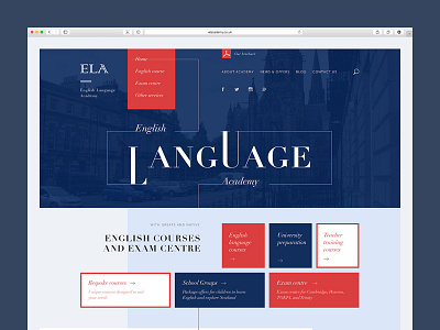 Website for language academy academy language site web website