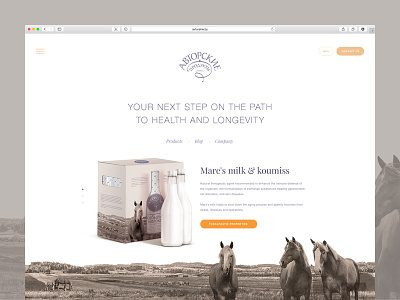 Website horse milk promo web website
