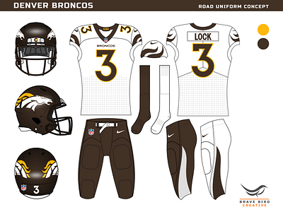 NFL Re-Imagined  Denver Broncos (6/32) by Brave Bird Creative on