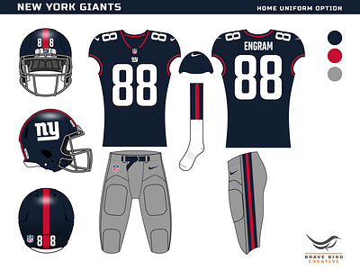 NFL Imagined  New York Giants (1/32) by Brave Bird Creative on