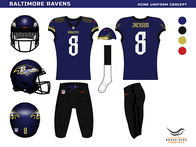 NFL Re-Imagined  Baltimore Ravens by Brave Bird Creative on Dribbble