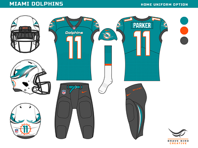 NFL Re-Imagined  Miami Dolphins by Brave Bird Creative on Dribbble