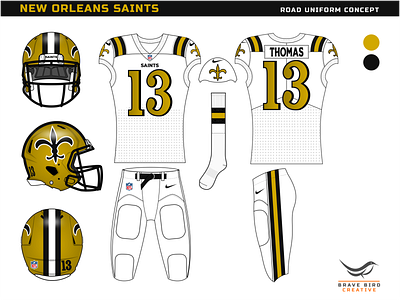 NFL Re-Imagined  New Orleans Saints by Brave Bird Creative on Dribbble