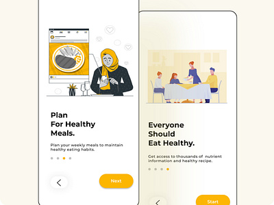Plan your meal app app design design food illustration ui