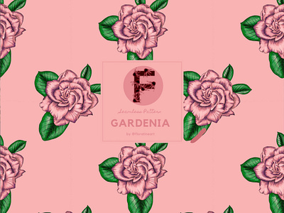 Gardenia Floral Pattern Design
