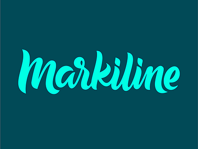 Markiline vector logo calligraphy handlettering lettering logo logotype ritakonik typography