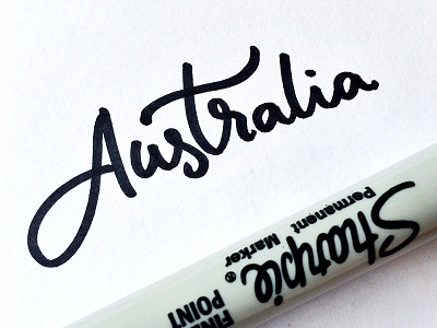 Australia is a country the contrary brushpen calligraphy handtype letter lettering sydney type