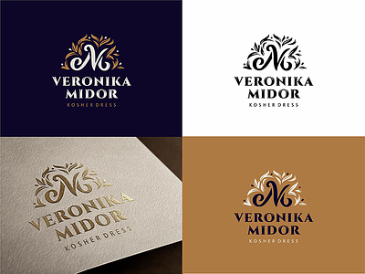 Veronika Midor logo dress fashion kosher logo logotype monogram