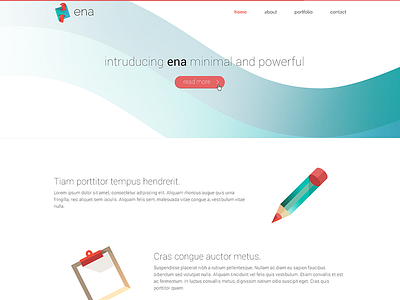 Minimal design theme clean design flat icons layout light minimal simple theme wordpress