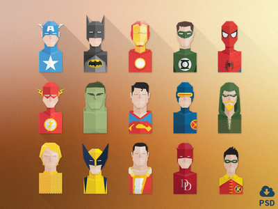 Super Hero Avatars by Oxygenna - Dribbble