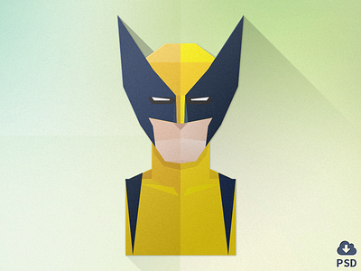 Wolverine Avatar angle avatar illustration minimal paper fold vector