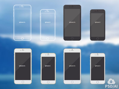 Iphone 6 vector mockups