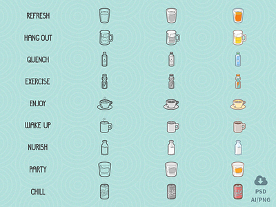 Free Drinks/Lifestyle Icon Set