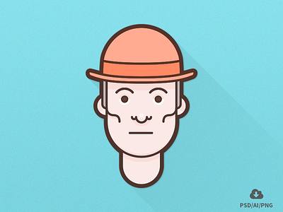 The Gentleman  - From the Set Of Material Design Flat Avatars