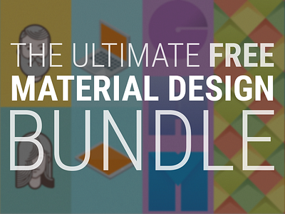 Free Material Design Bundle! backgrounds bundle flat freebie icons material material design stationary vector