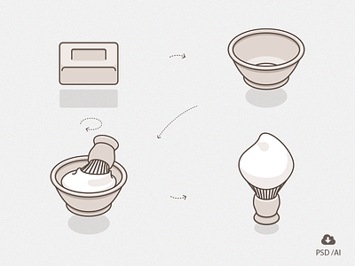 Free Set Of Hipster Barber Icons