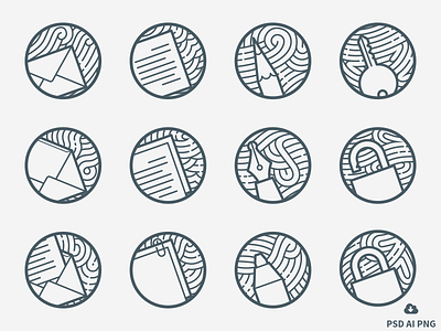 Zen icons: A Free Set of 12 minimal outline Icons