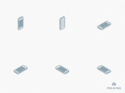 Free Set of Isometric iPhone 6s icons