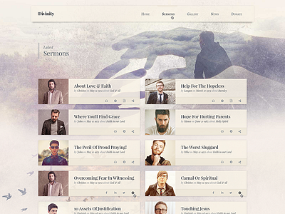 Sermons List Page church design podcast sermon theme wordpress