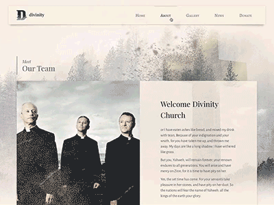 Divinity Church Theme - About Page charity church design nonprofit theme wordpress