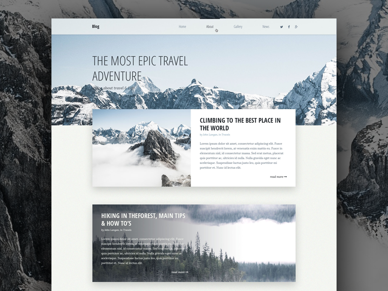 Travel Blog By Christos On Dribbble