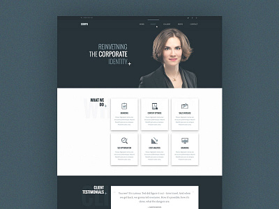 Corporate Home - Draft layouts business classic corporate minimal theme wordpress