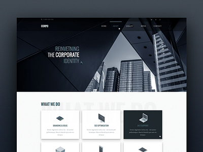 Corporate Home - Draft layouts business classic corporate minimal theme wordpress