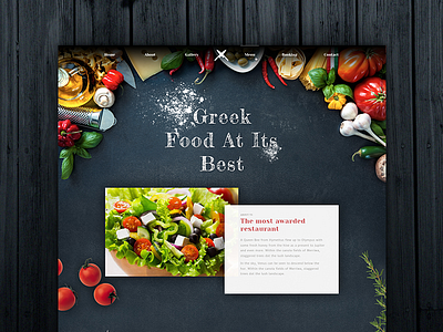 Restaurant Home - Draft layouts - Shot 2 cards cousine design food restaurant theme wordpress