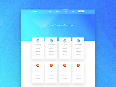 Landing Page for Theme Support - Draft Idea design gradient landing minimal support theme tickets