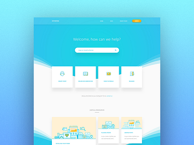 Landing Page for Theme Support - Draft Idea 2, Refined design gradient landing minimal support theme tickets