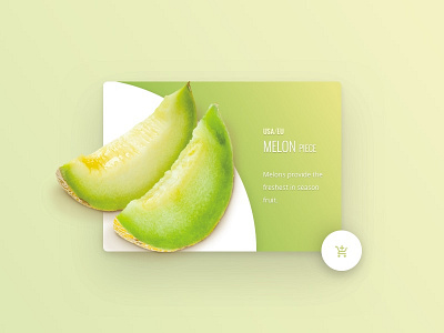 Product Card, Melon buy card commerce fruit material material design melon product shop