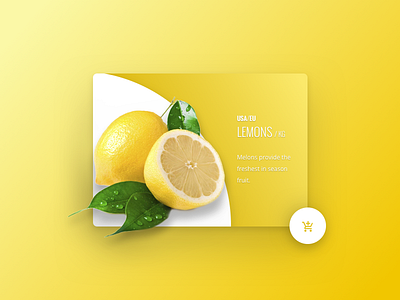 Product Card, Lemons buy card commerce fruit lemon material material design product shop